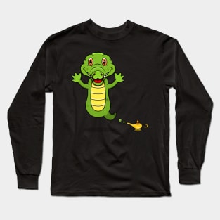 Cute Crocodile Ghost and Flying Long Sleeve T-Shirt